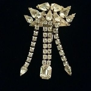 Antique rhinestone brooch